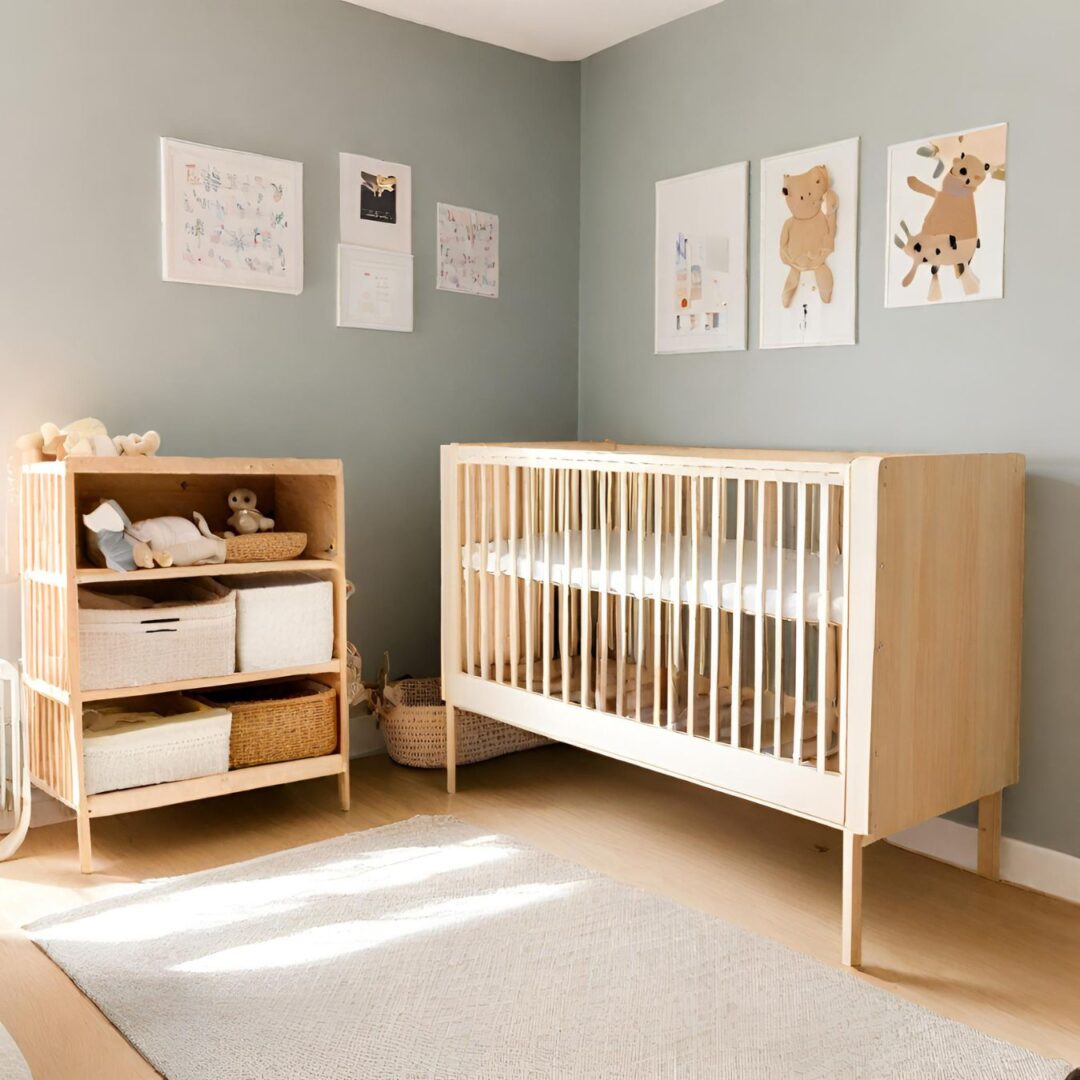 neutralny pokój dla chłopca niemowlaka - beżowe kolory - babyrooms