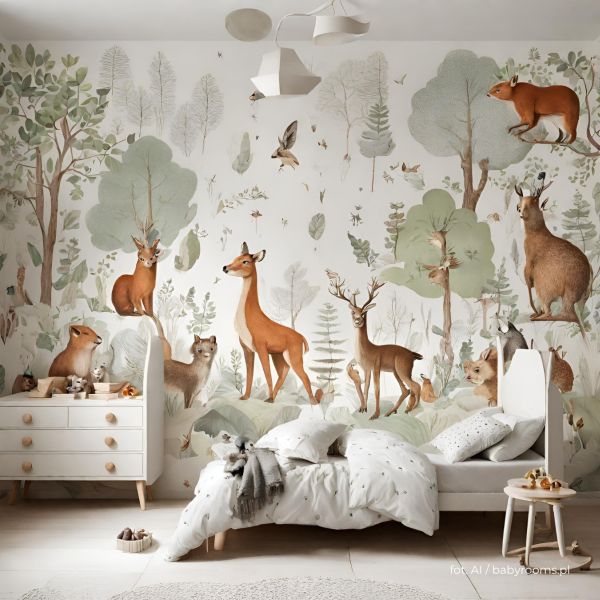 Pokój dziecięcy w stylu leśnym