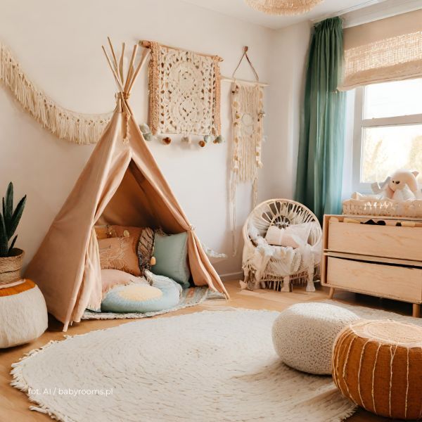 pomysł na pokój dziecka w stylu boho - babyrooms