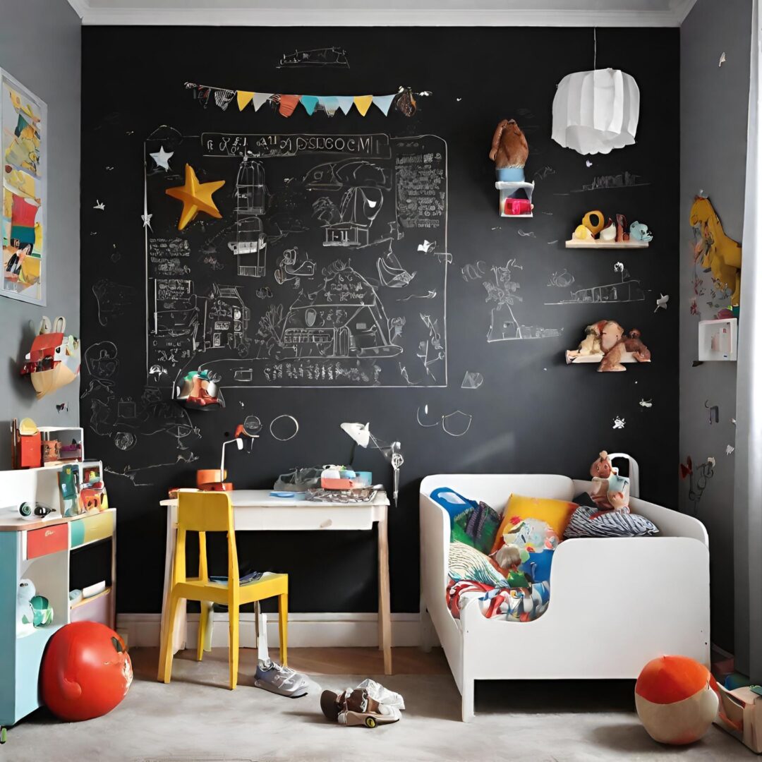 ściana tablicowa w pokoju dziecka - babyrooms