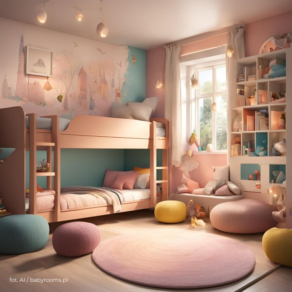 pokój dziecięcy łóżko piętrowe