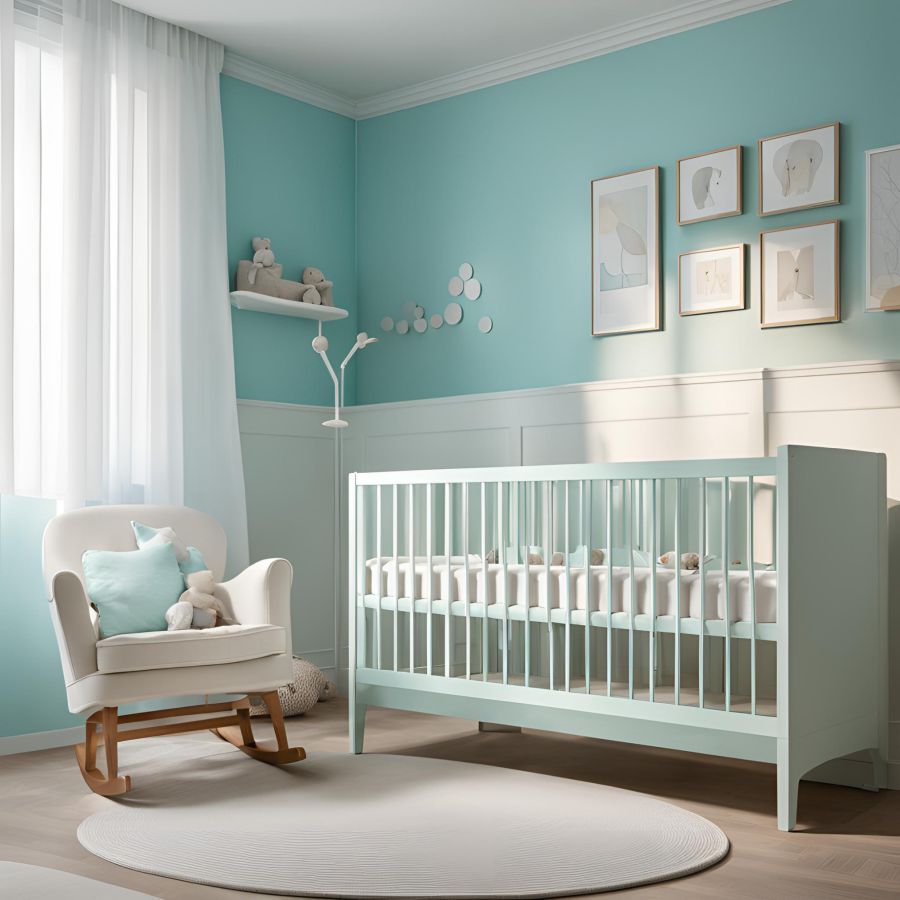 miętowy pokój dla dziecka