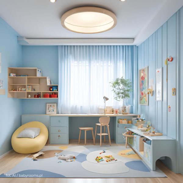 pokój dziecka niebieski
