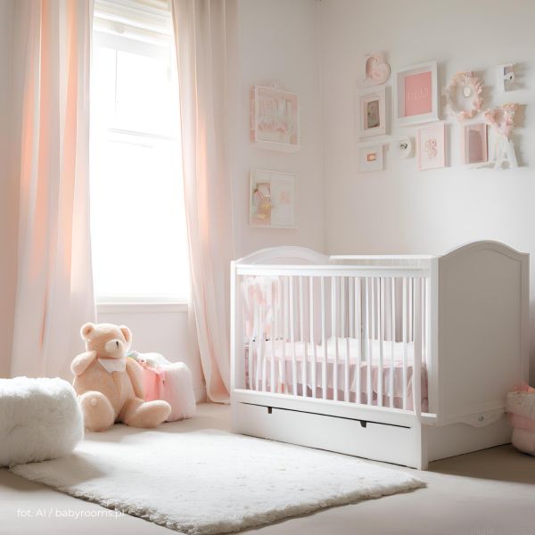 łóżeczko w pokoju niemowlaka - blog babyrooms.pl