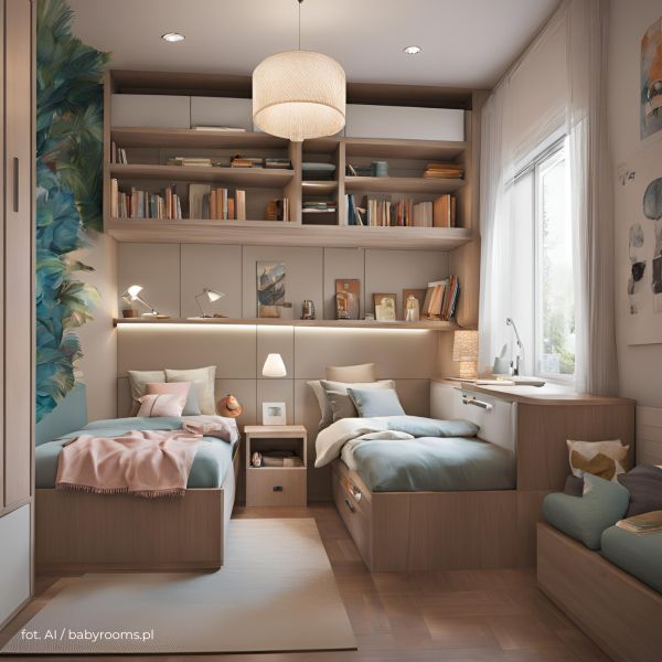 strefy w pokoju dla dwojki dzieci