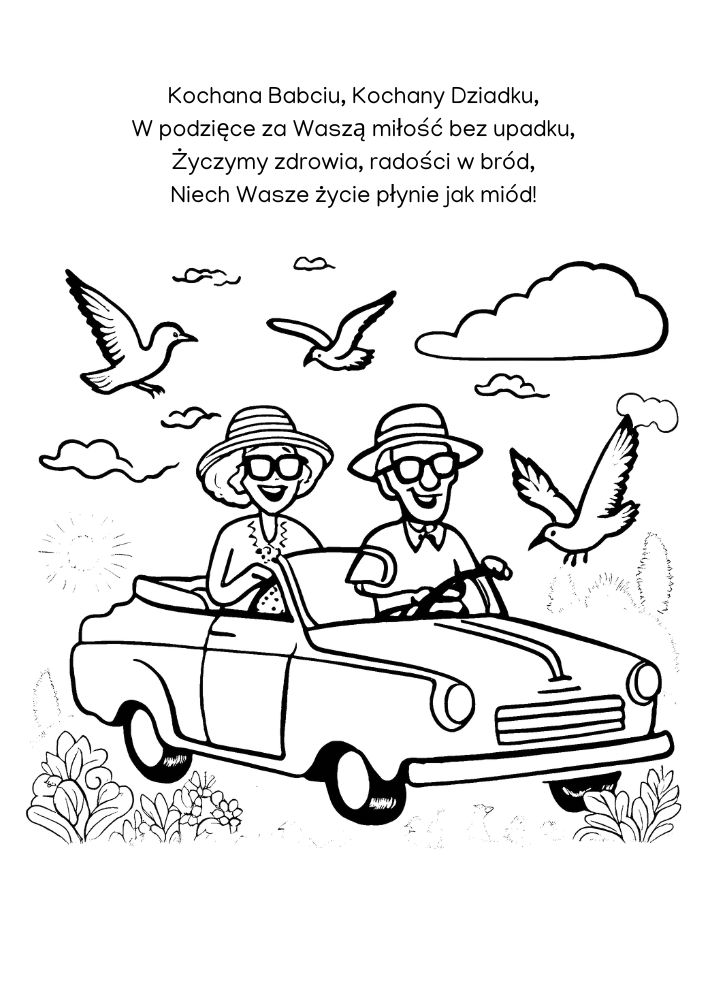 kolorowanka dzień babci i dziadka - do druku - babyrooms