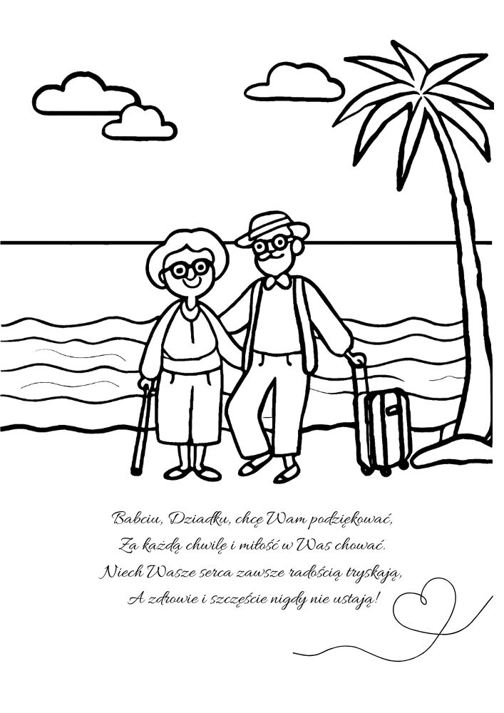babcia i dziadek kolorowanka do druku