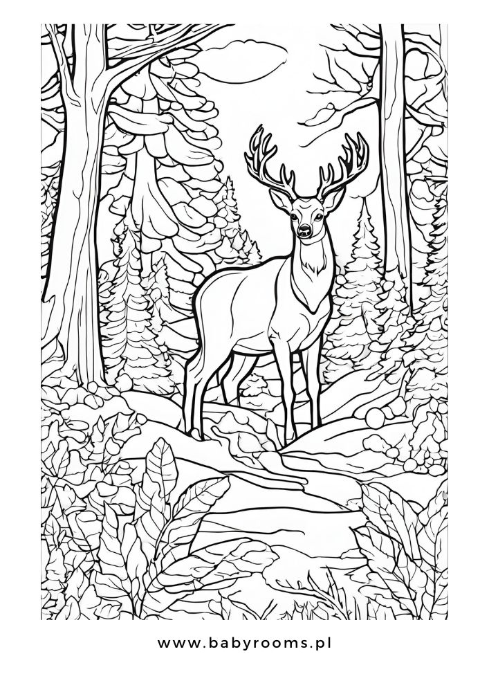 kolorowanka zima do wydrukowania w domu