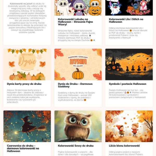 Kolorowanki do druku na Jesień i Halloween – darmowe materiały dla dzieci